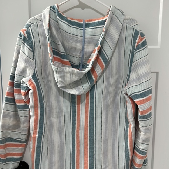 Pendleton orange and blue stripe fleece pullover - Picture 3 of 3